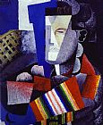 Diego Rivera Famous Paintings - Portrait de Martin Luis Guzman